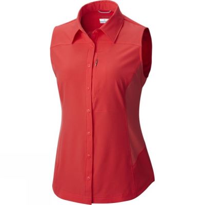 Columbia Silver Ridge II Sleeveless - Női Ing - Piros (Magyarország DEN786103)